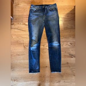 Mother Jeans. High waisted looker ankle fray denim, size 27.
